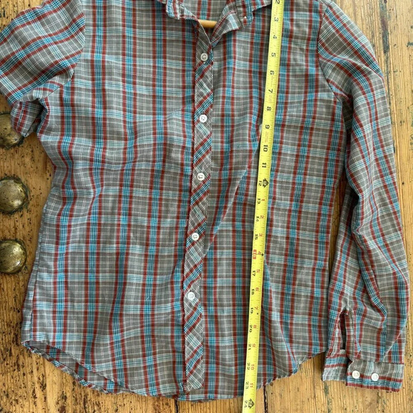 Vintage Nordstrom Town Square Plaid Blouse‎ - Picture 5 of 6